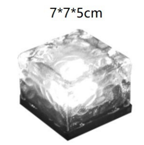 Kleurrijke zonne-verlichting ijsvormig licht buiten led-lichtmuur Zonne-tegellamp vierkante lamp ijsvormig decoratief licht zonne-begraven lamp IP65 waterdichte stap buitendecoratie