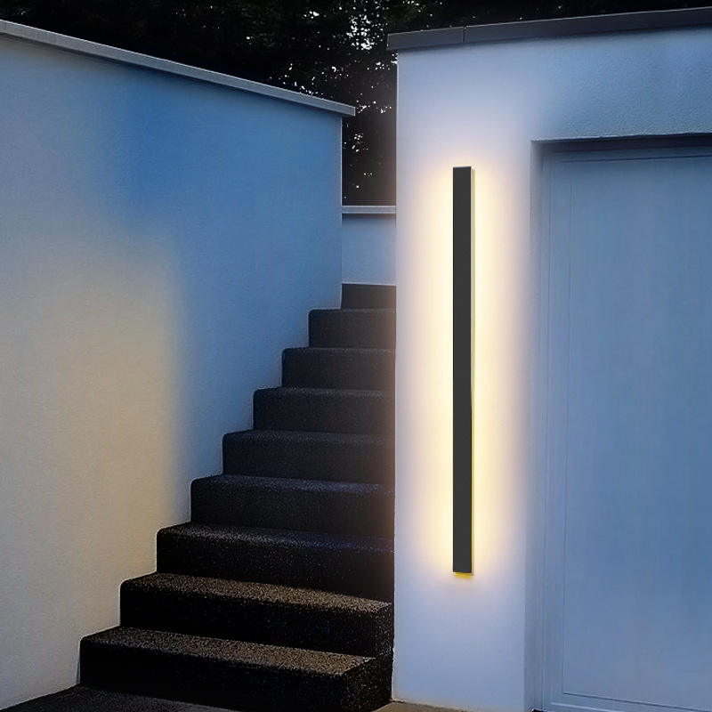 Hagood Moderne Eenvoudige Lange Strip Indoor Aluminium Wandlamp Waterdichte Outdoor Wandlamp Behuizing Hot Selling