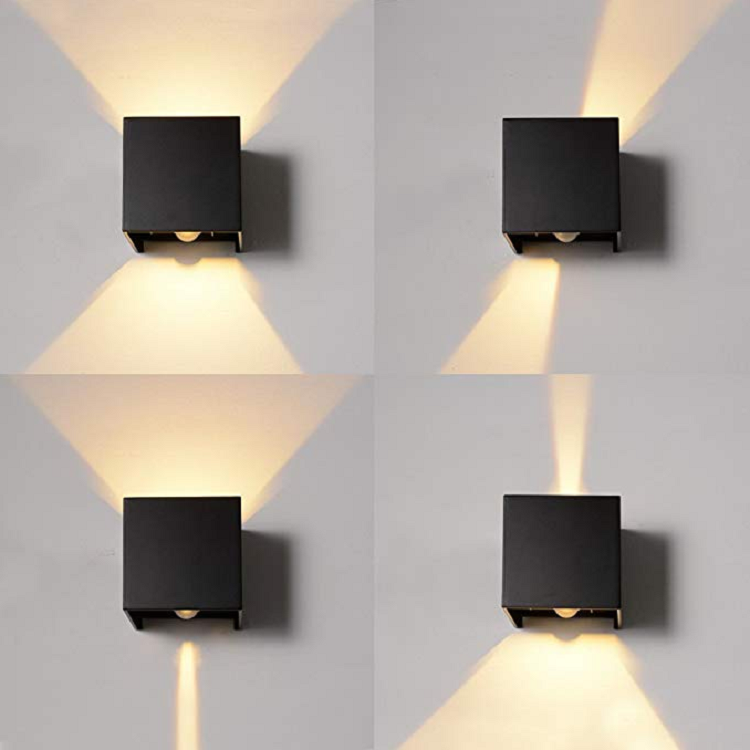Bewegingssensor buiten 12W verstelbare op en neer wandlamp aluminium decoratie LED wandlamp