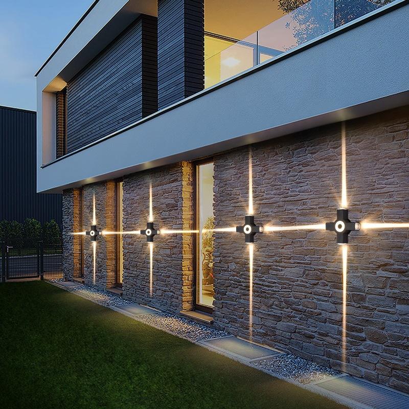 Led Wandlamp Aluminium Buiten IP65 Waterdicht Up Down Wandlamp Voor Thuis Trap Slaapkamer Nachtkastje Badkamer Gang Verlichting