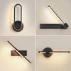 Moderne Led Wandlampen 330 Draaibare Slaapkamer Nachtkastje 6W AC85V-265V Wandkandelaar Zwart Lamp Gangpad Indoor Decoratie Verlichting