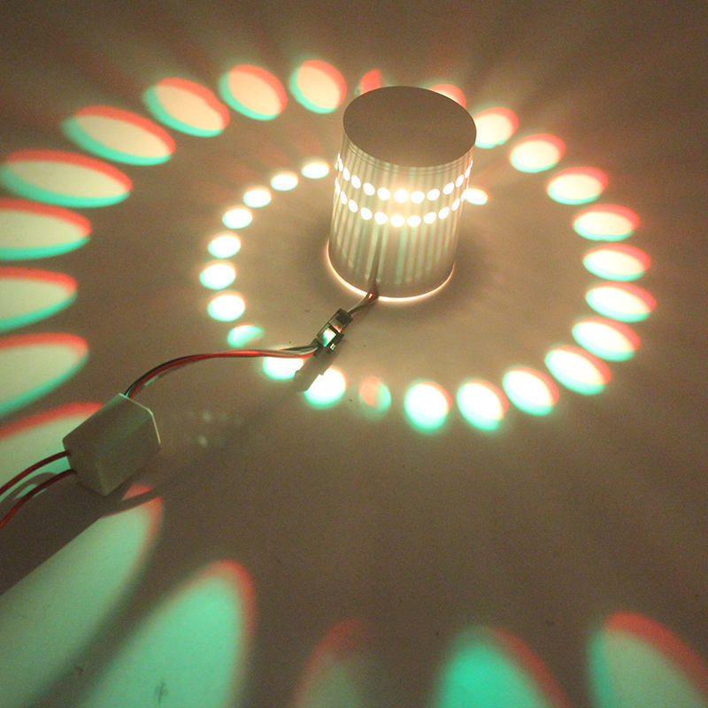 Spiraal Gat RGB LED Wandlamp voor Indoor Home Versieren Fancy Nachtverlichting Plafondlamp Loft Vogue Meubels