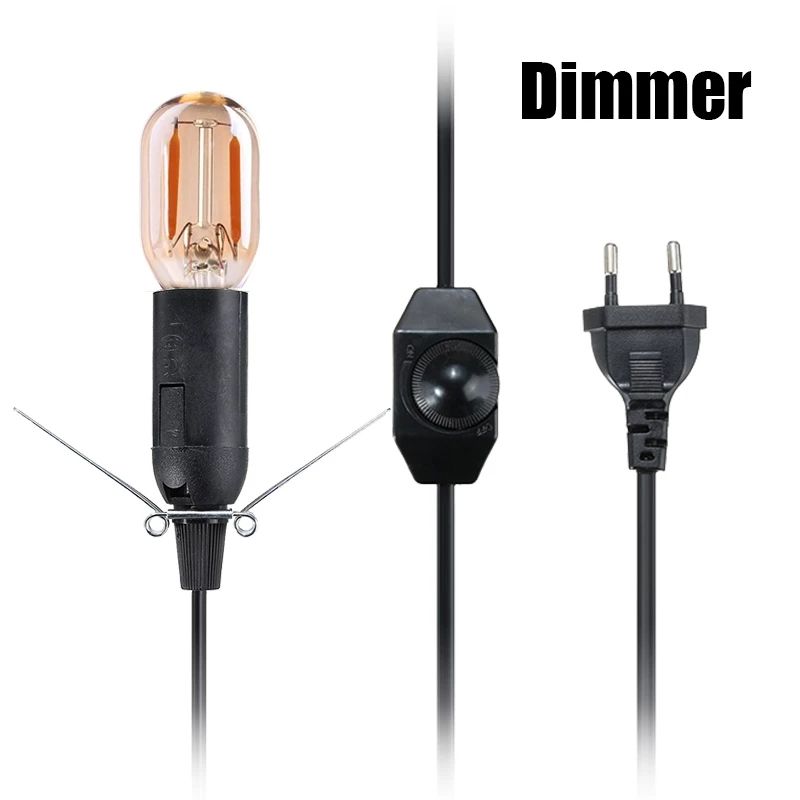 E14 301 dimmer switch 1.8m draad 1.5mwire 2m draad US/EU Plug Licht 301 dimmer switch E14 lente blote lichaam lamp plug schakelaar