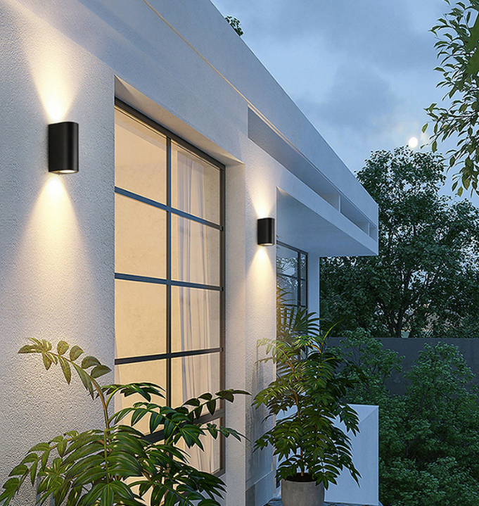 12W Kolom Dubbele Kop Waterdichte Wandlamp Unieke Nachtlamp IP65 Waterdichte Wandlamp voor Tuin Yard Decoratie Outdoor Sconces