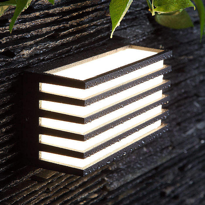 Nieuwe Outdoor tussendoor Moderne LED Wandlampen Lange Acryl Woonkamer Slaapkamer Gang Veranda Zwart Indoor Lamp Verlichting