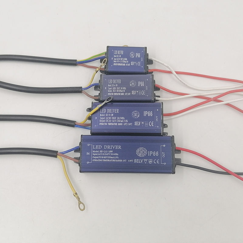 1-3W / 4-7W / 8-12w / 13-18w / 18-24w driver IP65 waterdichte metalen materiaal driver CE ROHS-certificering