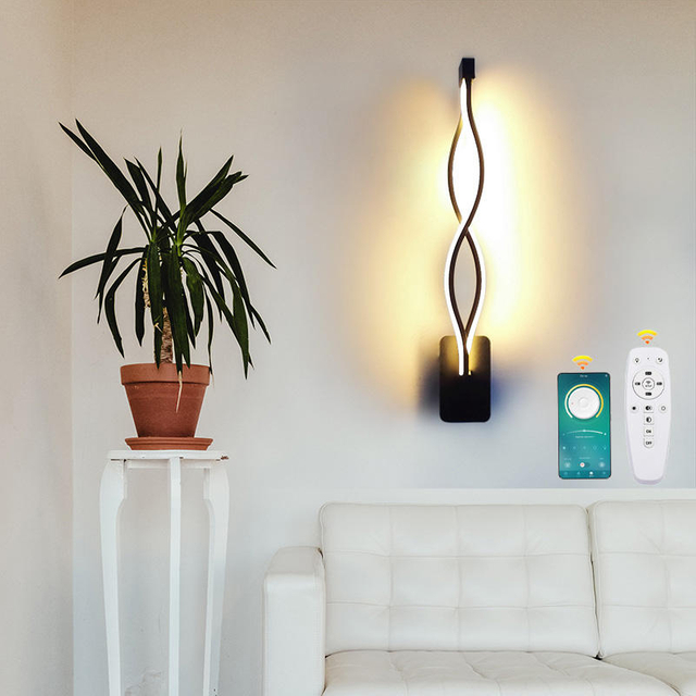 16W 21W 2.4G Moderne Slaapkamer Lamp Lange Golf Wandlamp Led Nachtlampje Hoge Kwaliteit Led Nachtlampje met Hoge Kwaliteit Fabrieksprijs