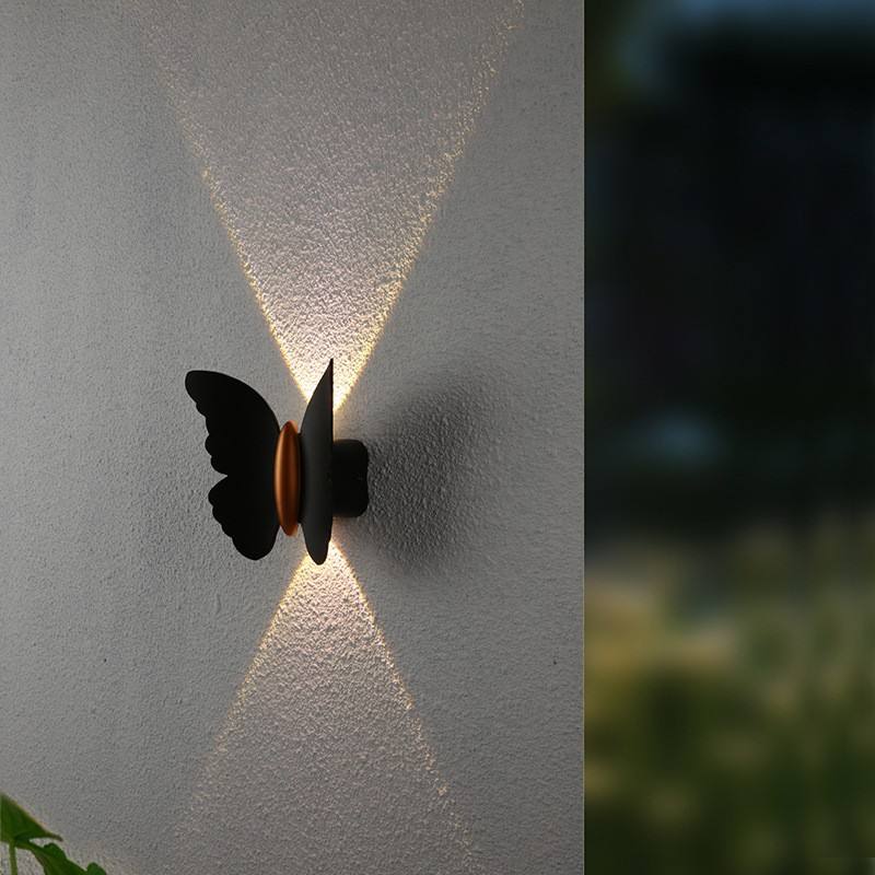 6W LED-wandlamp vlindervormige buitenwandlamp IP65 waterdichte wandlamp voor tuindecoratie gangpad beugellicht