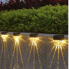 Warm Wit LED Solar Lamp Pad Trap Outdoor Tuinverlichting Zonne-energie Balkon Licht Decoratie voor Patio Trap Hek goederen