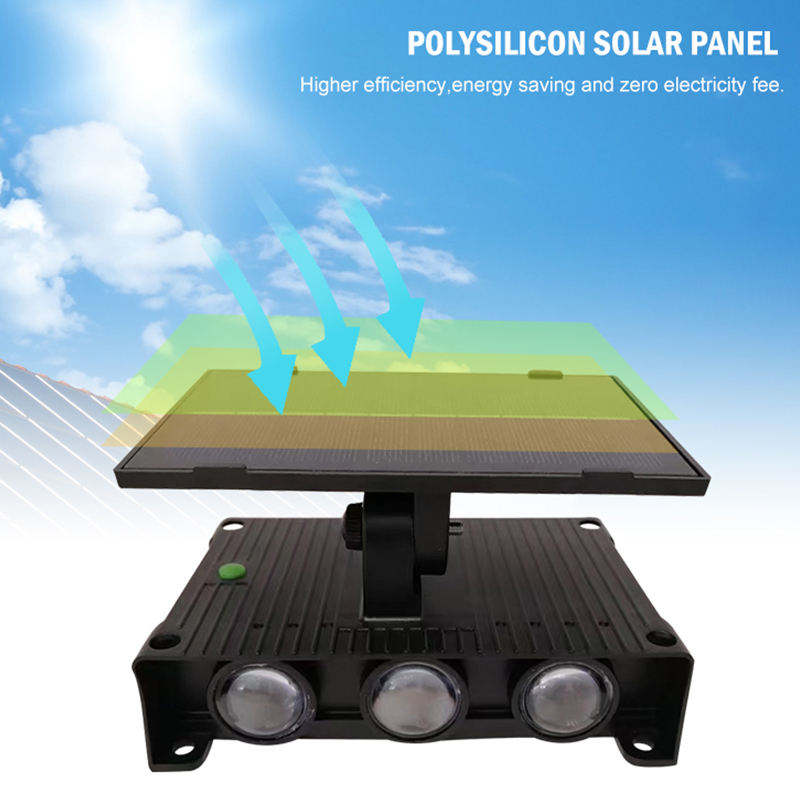 GISUN Nieuw product Intelligente lichtregeling Automatisch opladen 6W RGB Solar Wandlamp Led waterdicht licht voor tuin