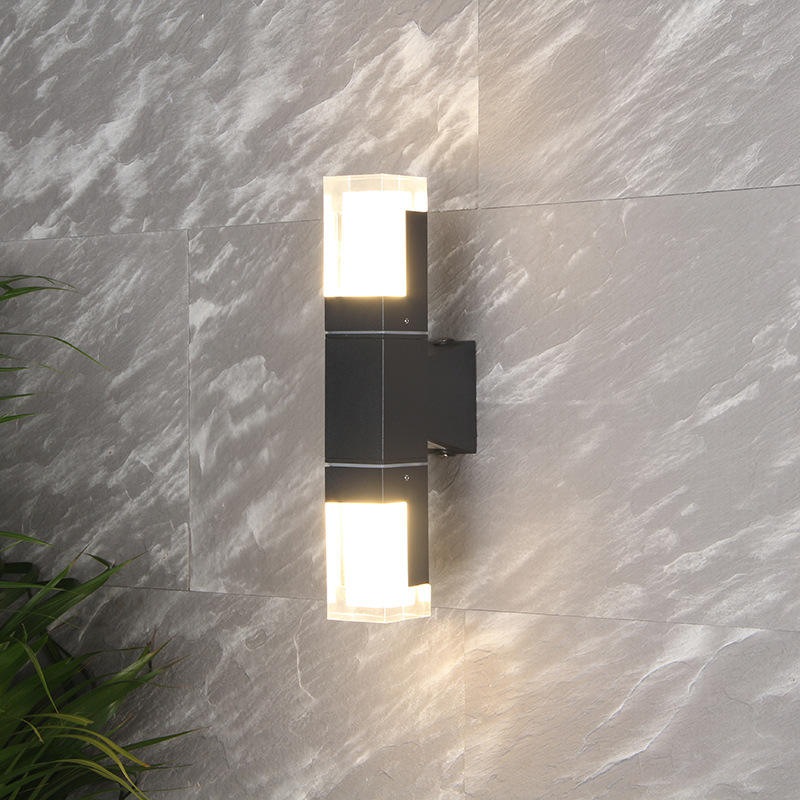 Led Wandlamp Aluminium Outdoor IP65 Waterdicht Up Down Wandlamp Voor Thuis Trap Slaapkamer Nachtkastje Gang Verlichting Verstelbaar
