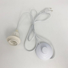 E27 Lampvoeten 1.8M 0.5 m2 Netsnoer EU Plug Houder Adapter Converter ON/OFF Voor Gloeilamp CE 317 Halve Tand Himalaya Zout
