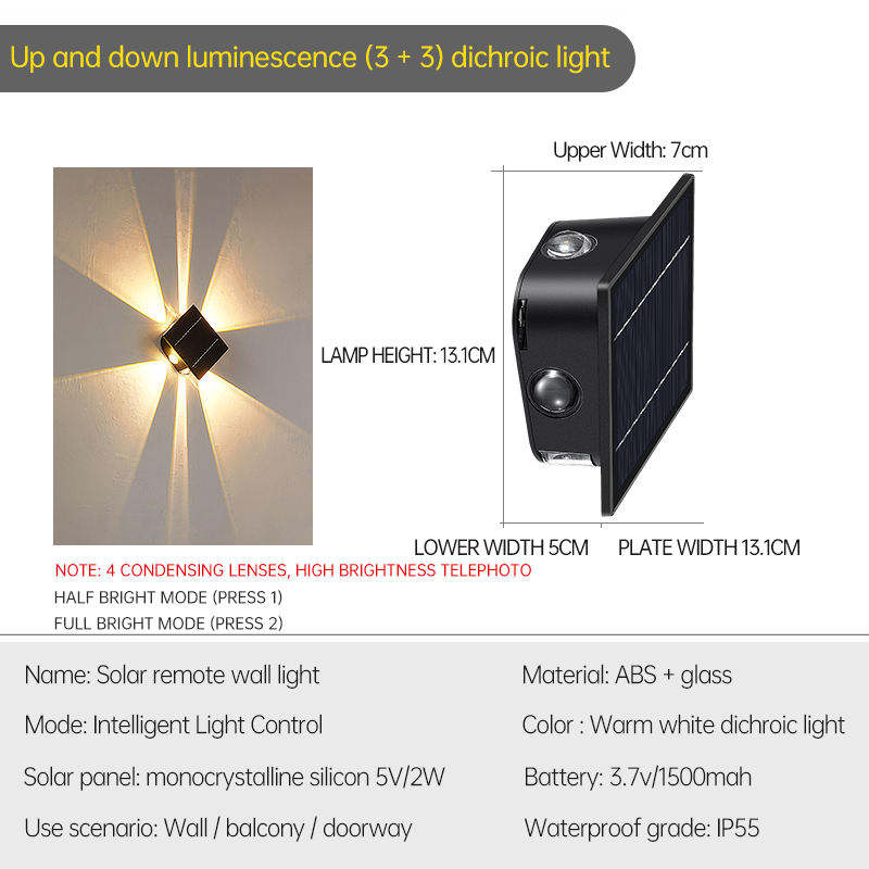 lamp op zonne-energie buiten op zonne-energie straatlantaarn op zonne-energie IP65 Zonne-energie Waterdichte buitentuin wandgemonteerde zonne-verlichting