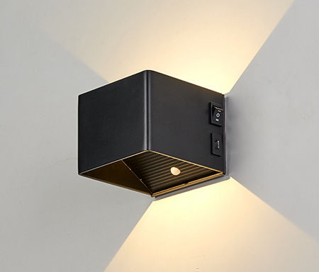 Interieur Wandlamp USB Oplaadbare Led Wandlamp Met Bewegingssensor Binnenverlichting Woonkamer Slaapkamer Gang Nachtverlichting