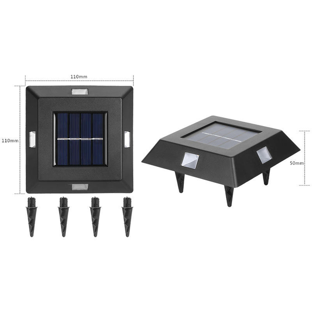 4 LED Solar Lamp IP65 Waterdichte Outdoor Light Binnenplaats Wandlamp voor Tuin En Villa Decoratie Stap Licht