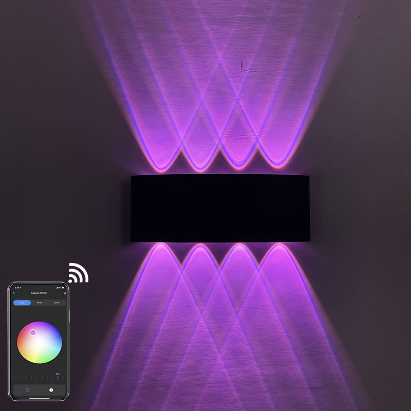 APP Afstandsbediening 6W 8W LED Up down wandlamp RGB slaapkamer nachtkastje decoratie wandlamp AC85-265V industriële project verlichting