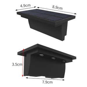 Solar Light Waterdichte Intelligente Lichtregeling Outdoor Zonlicht Lamp voor Tuin Straat Landschap Balkon Decor Solar Wandlamp