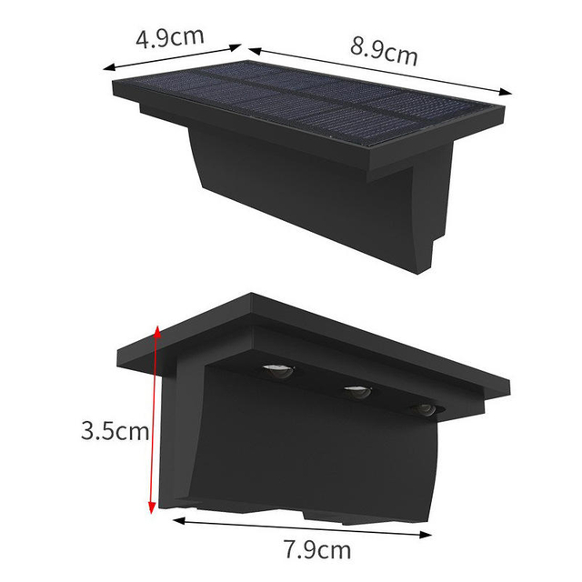 Solar Light Waterdichte Intelligente Lichtregeling Outdoor Zonlicht Lamp voor Tuin Straat Landschap Balkon Decor Solar Wandlamp