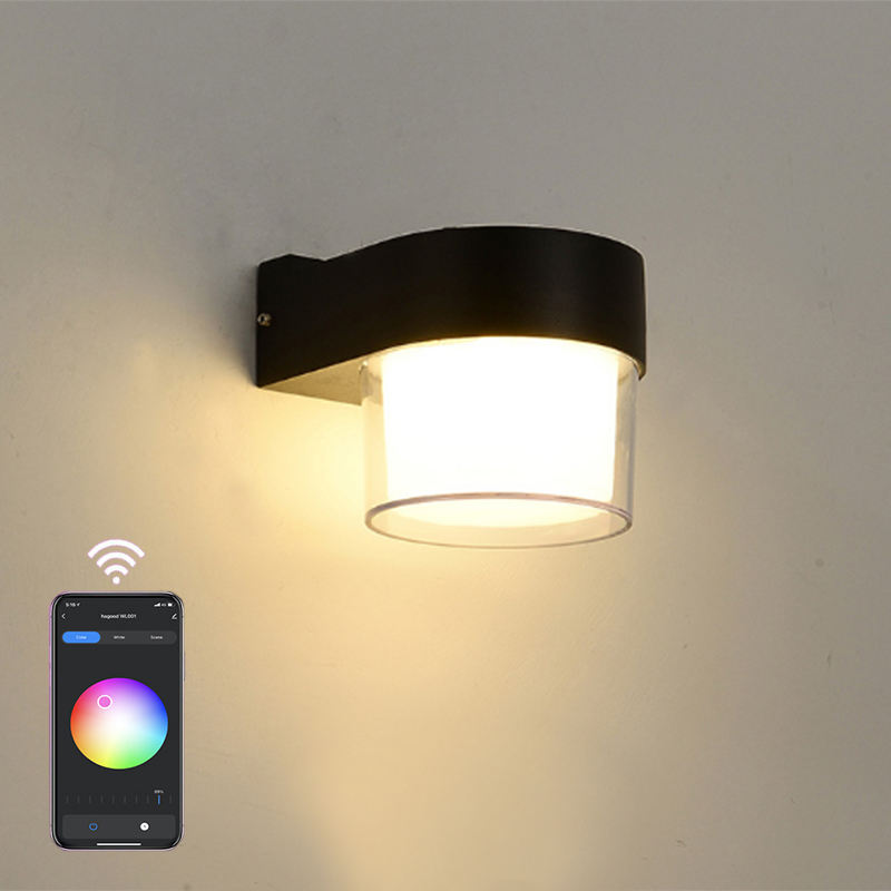 2023 Tuya APP Controle LED Intelligente Wandlamp IP65 Waterdichte Kleurrijke Modieuze Decoratieve Wandlamp