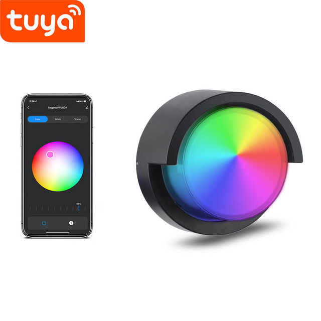 2023 Tuya APP Hoogwaardige buitenkandelaar Wifi waterdichte wandlamp Kleurverandering door slimme app-lamp
