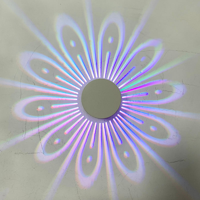 3W RGB wandlamp Bloem Wandlamp Afstandsbediening nachtlampje Wandmontage Spiraalgat LED mooie decoratieve wandlamp Licht