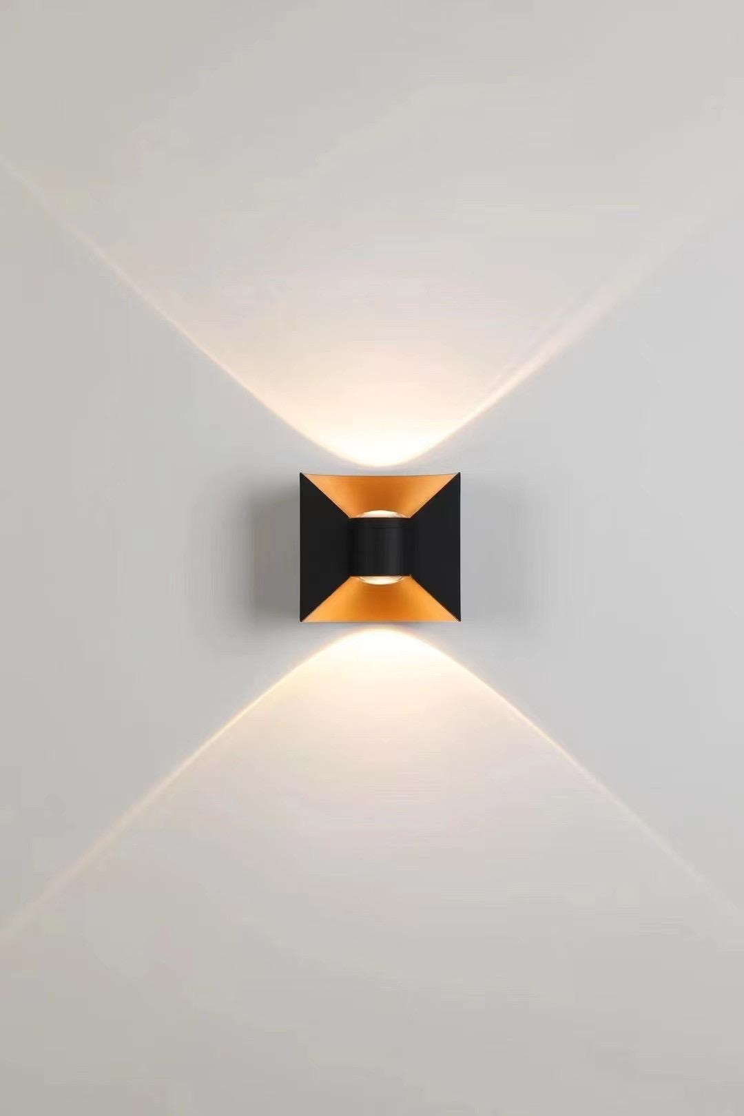 6W 12W Boog Wandlamp Waterdichte LED Wandlamp Tuin Huishoudelijke Decoratieve Verlichting Fabrieksprijs Zwart-witte behuizing