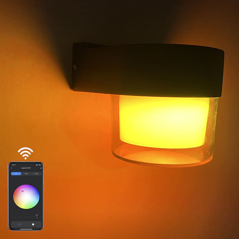 Led Smart Wandlampen 10W Outdoor Tuya Wifi Cube Rgb App Dimbare Blaker Waterdicht Tuin Alexa Google Thuis acryl Wandlamp
