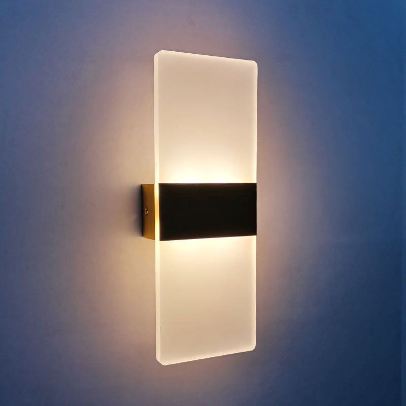 6W Acryl Wandlamp Ronde Acryl Wandlamp Rechthoekige Acryl Wandlamp LED Wandkandelaars Lamp voor Woonkamer Slaapkamer Hotel Restaurant Verlichting
