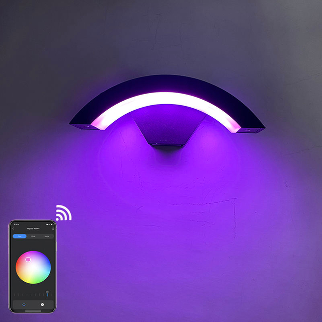 Nieuwste Tuya 9W/12W Wandlamp Licht App Controle Smart Outdoor Verlichting Acryl Wandmontage Licht led Smart Wandlampen Blaker