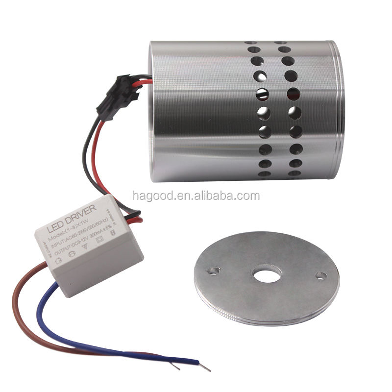 Best verkopende 3W AC85 ~ 265V aluminium wandkandelaar binnendecoratielamp RGB-wandlamp met controller