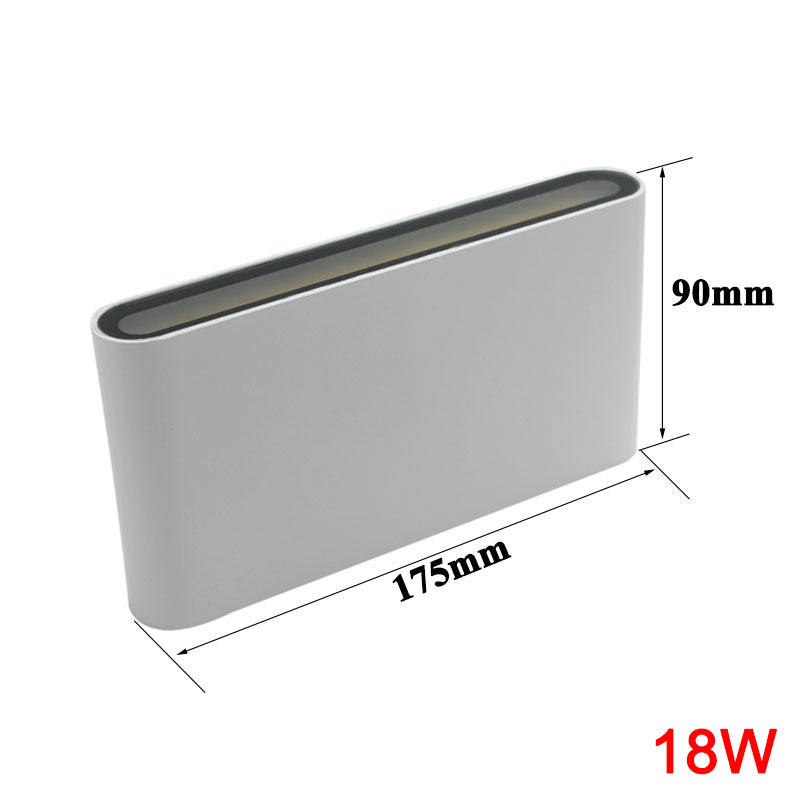 12 W/18 W Aluminium AC85-265V High Power Led Decoratie Wandlamp voor Indoor Outdoor Up En Down LED Wandlamp Waterdicht IP65