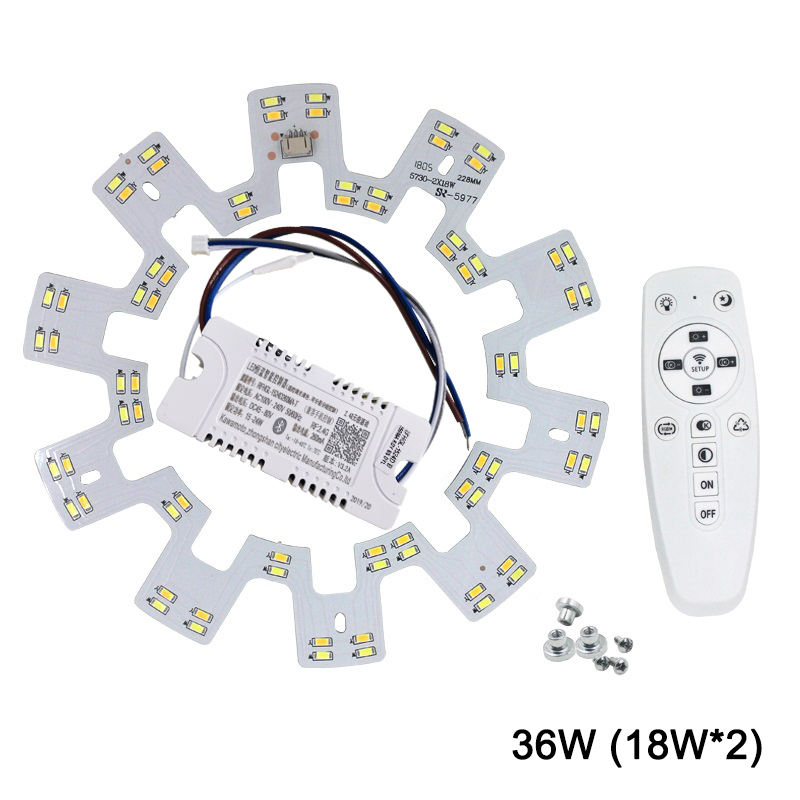 Smart 2.4G Plafond Kroonluchter Led 5730 Smd Chip Vervanging Lichtbron Oppervlak Met Afstandsbediening Voor Woonkamer keuken