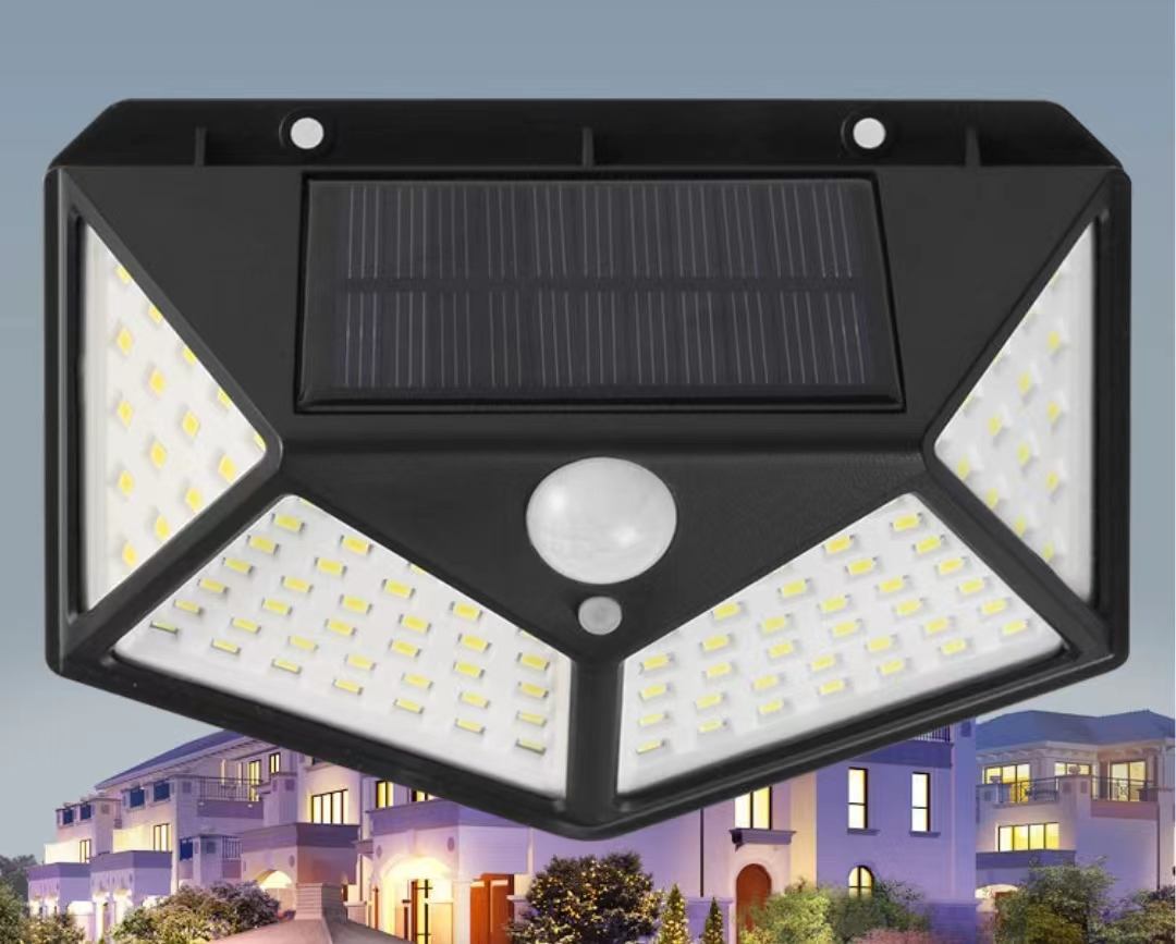 Beste Outdoor Achtertuin Tuin Trap Waterdicht IP67 Zonne-energie 4 Zijden Verlichting Wandlamp LED Bewegingssensor Led Solar Light