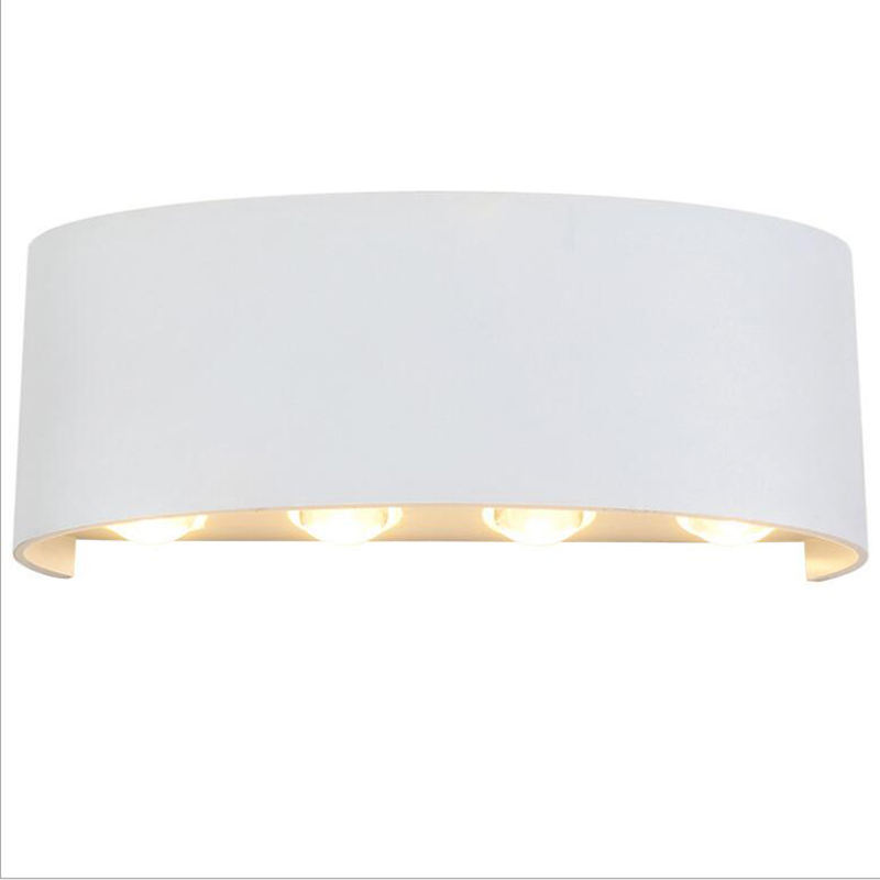 Moderne LED Aluminium Outdoor Indoor Ip65 Up En Down Voor Thuis Trappen Kamer Nachtkastje Badkamer Licht Wit Of Zwart LED Wandlamp