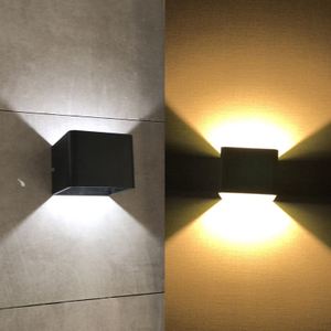 Zwarte keramische 3W kubus led-wandlamp omhoog en omlaag voor binnendecoratie met fabrieksprijs wandlamp moderne verlichting