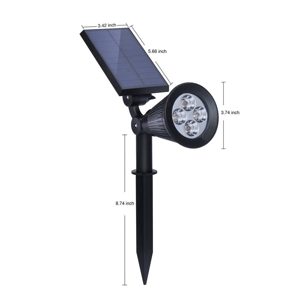 LED Solar Garden Light Waterproof Lawn Light Powered voor Yard Decoration Street Lighting met groothandelsprijs