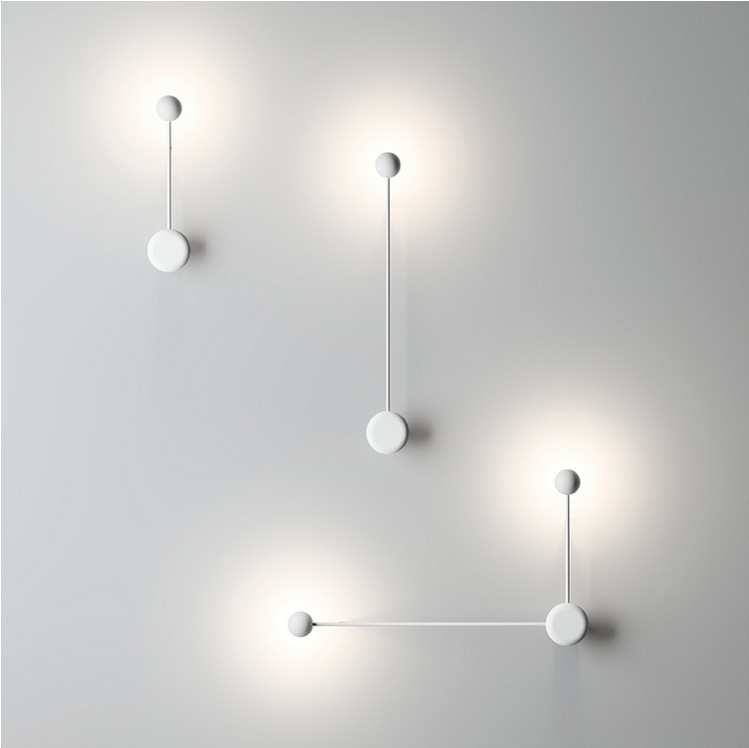 NIEUWE art Dots wandlamp moderne LED woonkamer wandlamp Nordic creatieve gangpad verlichtingsarmaturen Zwart Wit Moderne Wandlamp