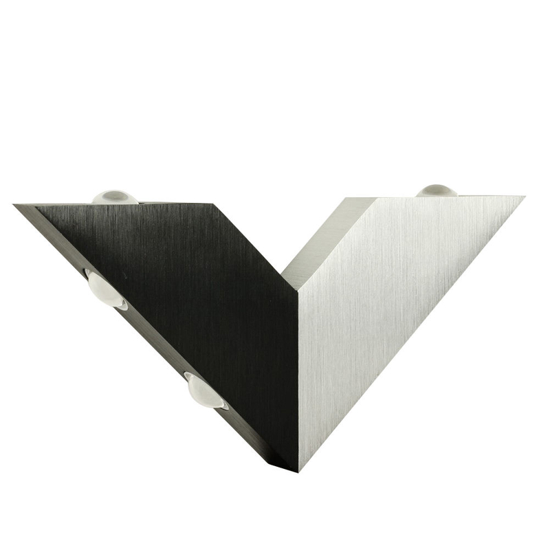 Nieuwe moderne driehoekige aluminium lamp binnen wandlamp 6 LED V-vorm blaker