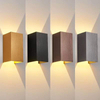 12W Led Wandlamp Buiten LED Wandkandelaar IP65 Waterdichte Vierkante Metalen Schot Verlichting Buitenmuur Verlichting Armatuur Cool