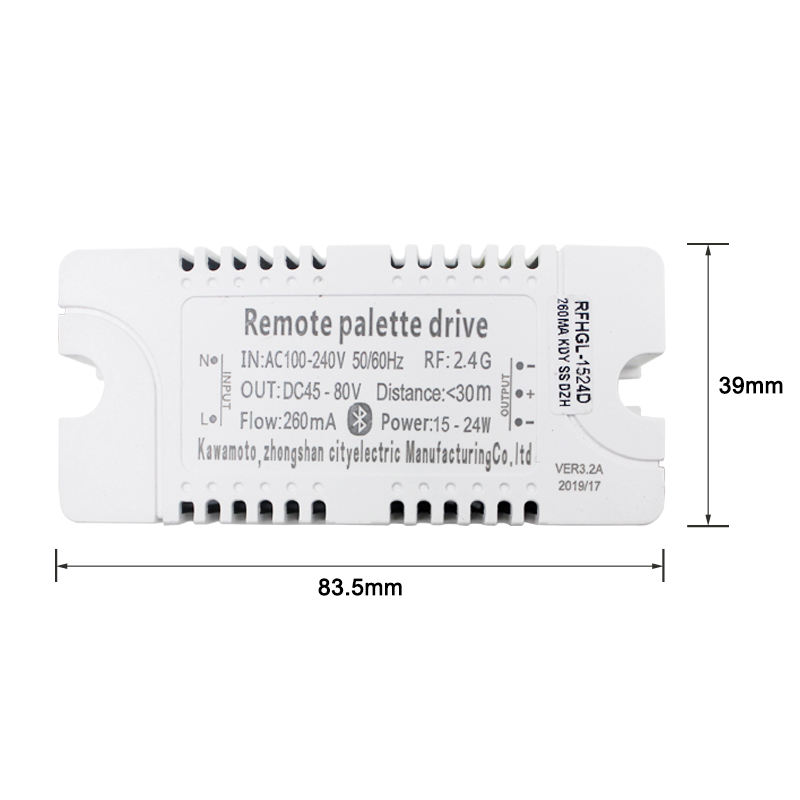 2.4G WIFI Veiligheid Plastic Driver 15-24W Bluetooth-verbinding Verlichting Transformator AC100-240VLED Plafondlamp Armatuur