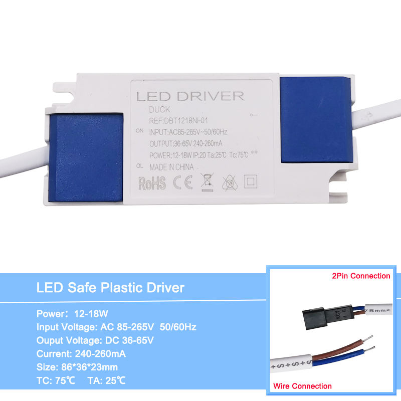 1-36 W Veilige Plastic Shell LED Driver Licht Transformator Constante Stroom 300mA Voeding Adapter voor Led lamp/Chip