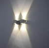 Lightess 3W LED wandlampen binnen Up en Down wandlamp van aluminium Hallamp wandverlichting zilver koel wit