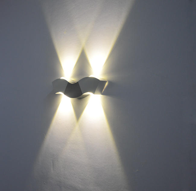 Lightess 3W LED wandlampen binnen Up en Down wandlamp van aluminium Hallamp wandverlichting zilver koel wit