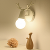 Nordic verstelbare LED Wandlampen kleurrijke cartoon Hertengewei slaapkamer leeslamp muur gemonteerde kinderkamer verlichting E27