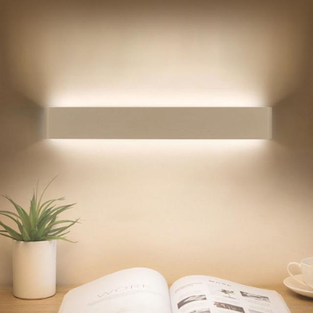 Nieuwe moderne LED aluminium lamp bedlampje wandlamp kamer badkamer spiegel licht Long Wave Black and White Shell