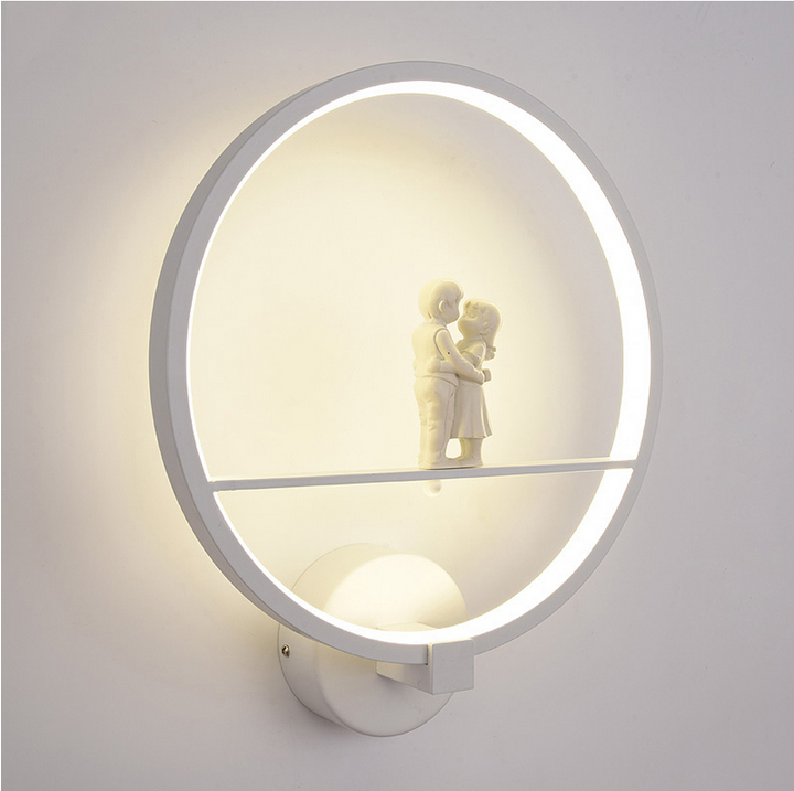 Nieuwe aankomst moderne led blaker fancy wandlamp kunst ringlicht muurbevestiging voor hotelverlichting binnen