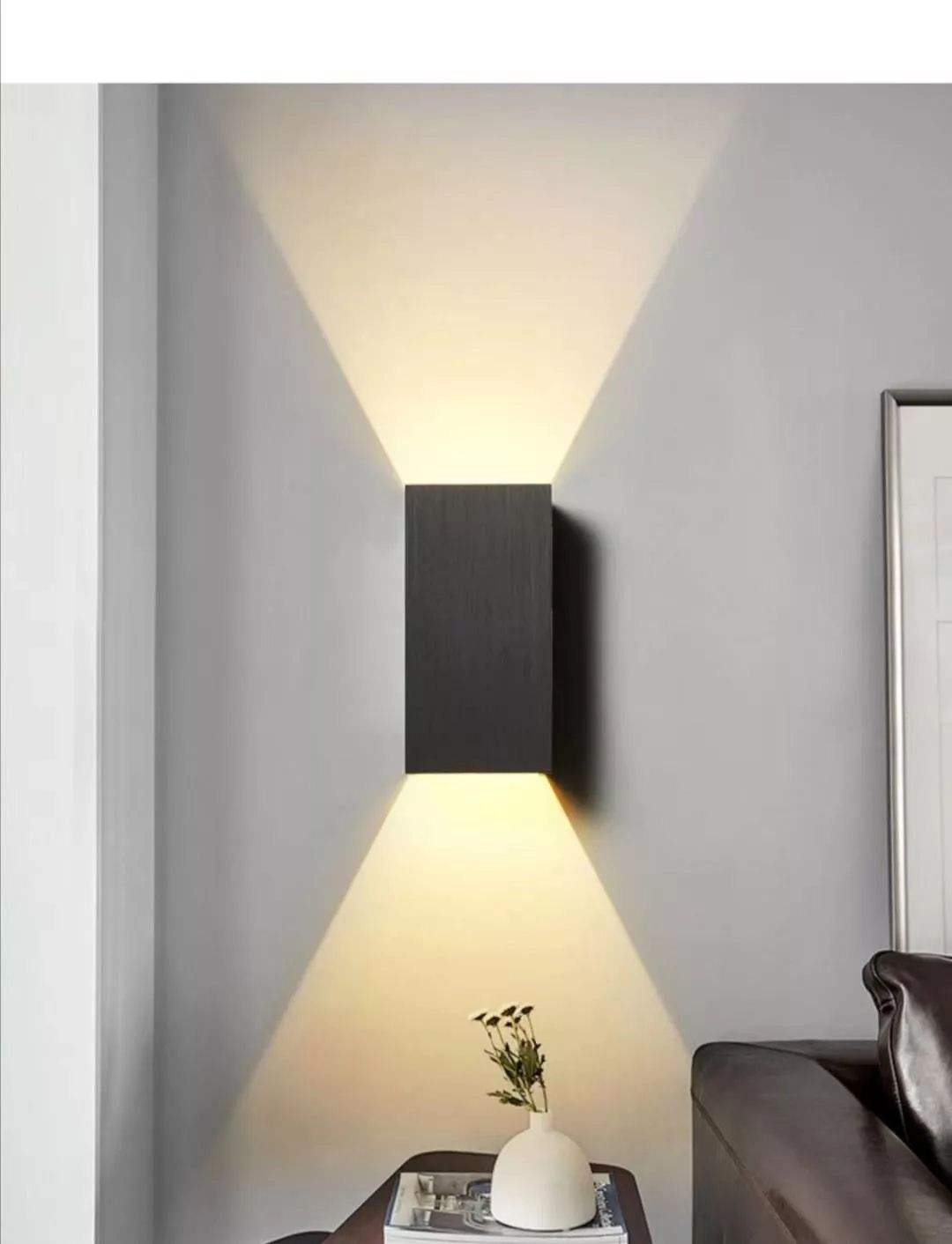 12W led-wandlamp buiten LED-wandkandelaar IP65 waterdichte vierkante metalen schotverlichting