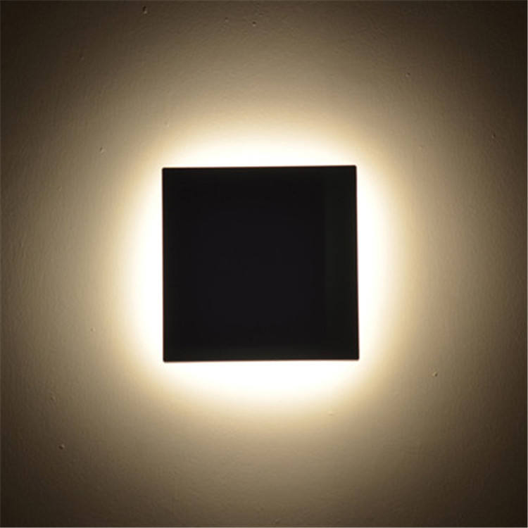 Ronde vierkante buiten zwarte design 10W led-wandlamp voor tuindecoratie
