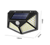 100 LED Solar Wandlampen Outdoor Solar Lamp Bewegingssensor Zonne-energie Zonlicht Straatlantaarn voor Tuinverlichting