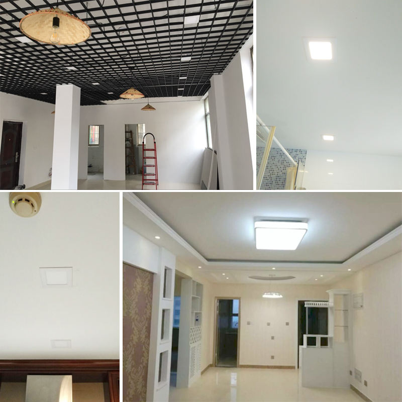 Ultradunne Dimbare Real Full Power Vierkante LED Paneel Plafondlamp LED down light 3W/4W/6W/9W/12W/15W/18W/24W Warm/Koud Wit